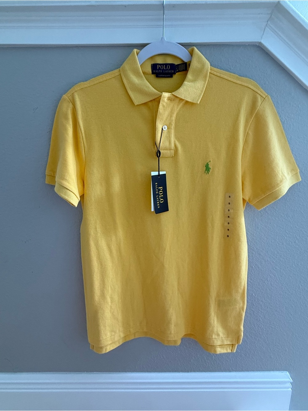 Ralph Lauren Men’s Yellow Polo with Green Pony